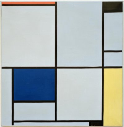 Tableau I; Composition with Red, Black, Blue, and Yellow by Piet Mondrian